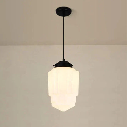 Lunara | Geometrisk mjölkglas pendellampa i vitt