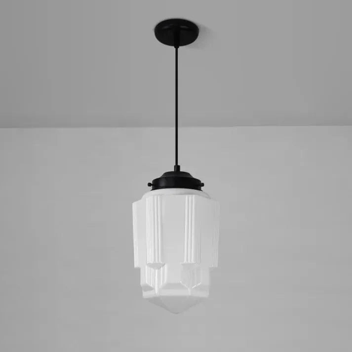 Lunara | Geometrisk mjölkglas pendellampa i vitt