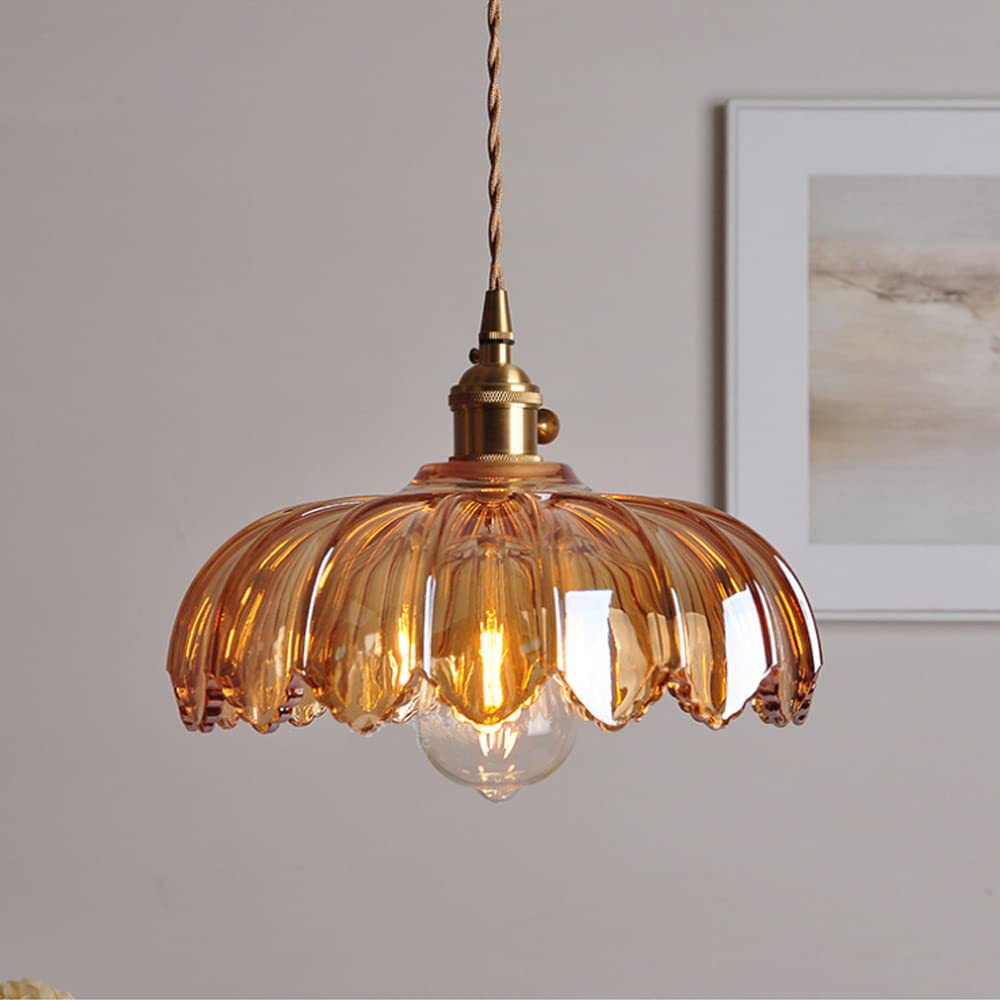 Pendellampa Vintage Glas Hängande Lampa