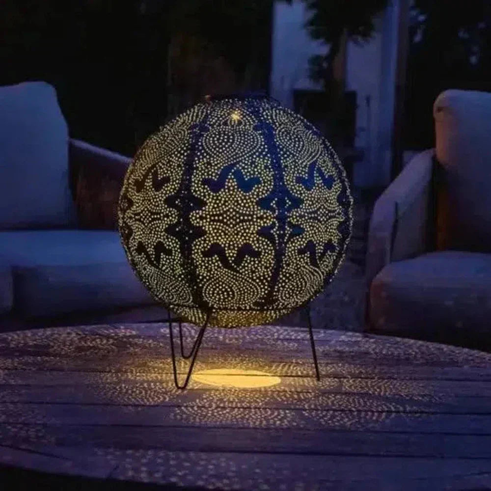 Solarlampa med Marrakesh-design – Elegant väderbeständig och miljövänlig