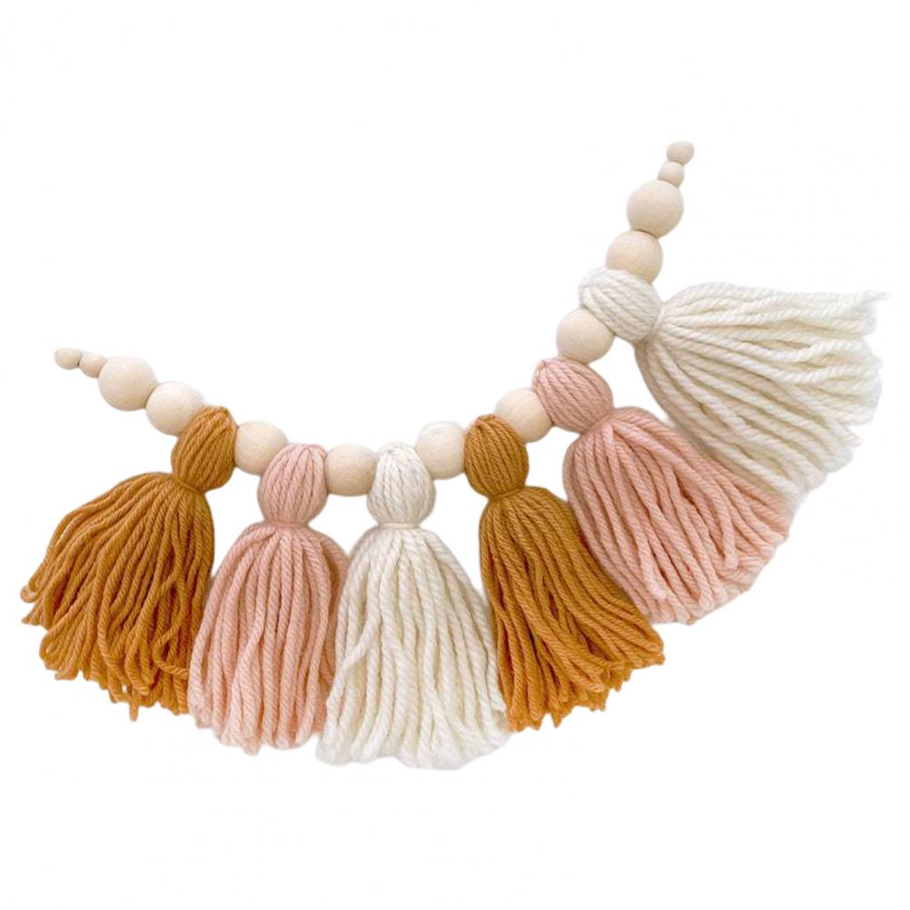 Glow String Baby Room Garland - soft wooden bead decoration for a calm and magical atmosphere