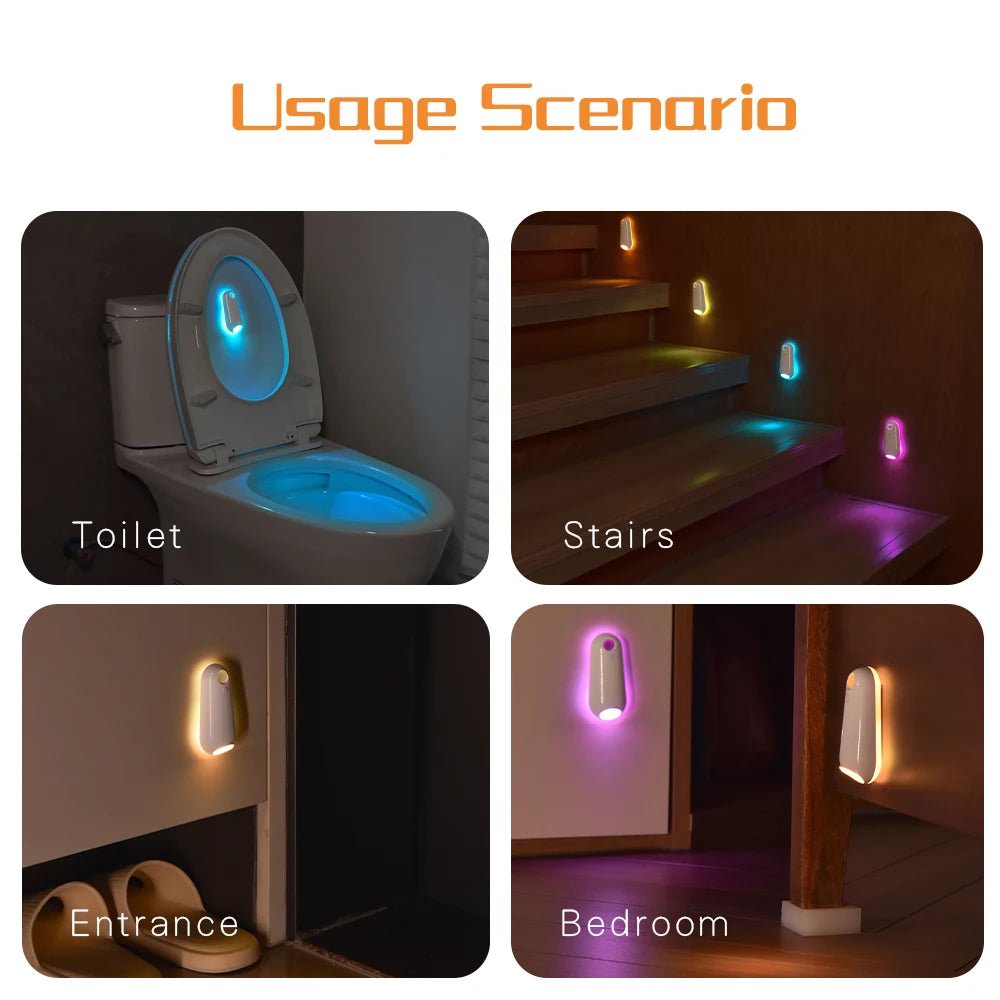 GlowBowl Motion – Rörelsesensor-toalettsljus med 7 RGB-färger