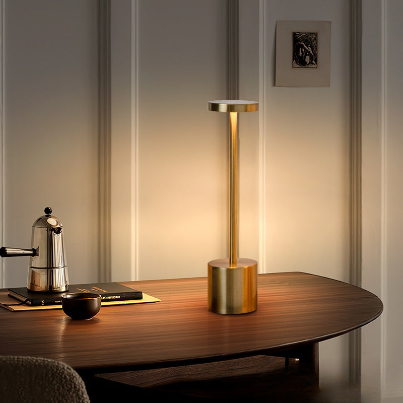 Bordlampa Mässing LED Uppladdningsbar Metall Ljus