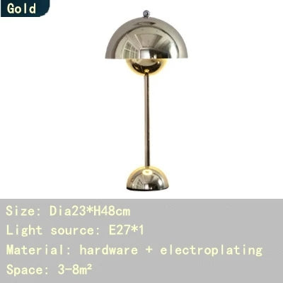 Minimalist Blomkruka Portabel Svamp Bordslampa