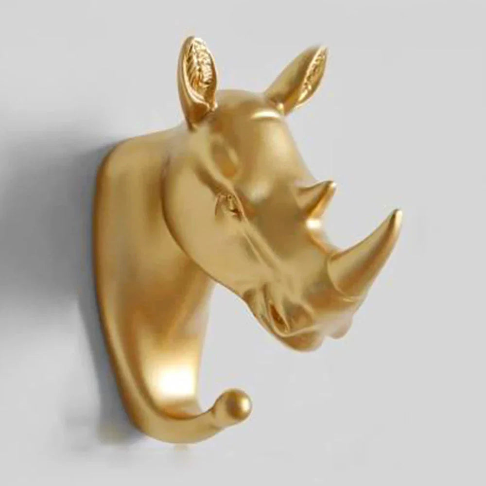 Lyxig Guld Djurmule Väggkrok för Nycklar