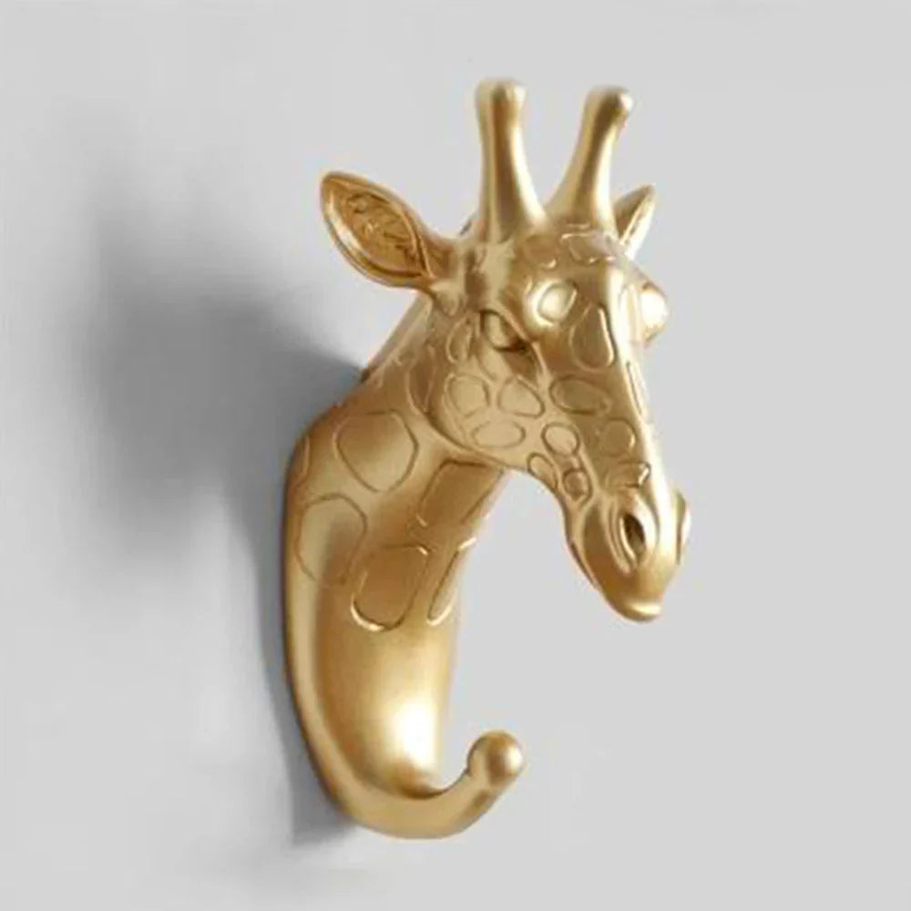Lyxig Guld Djurmule Väggkrok för Nycklar