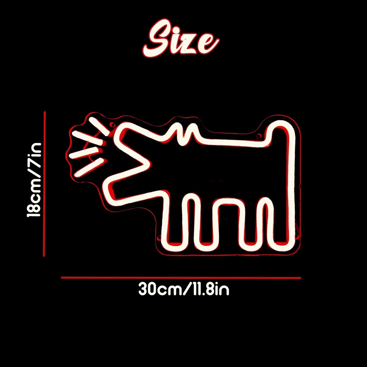 UrbanPaws – Graffiti Hund LED Neon Skylt för Djärv & Trendig Dekor