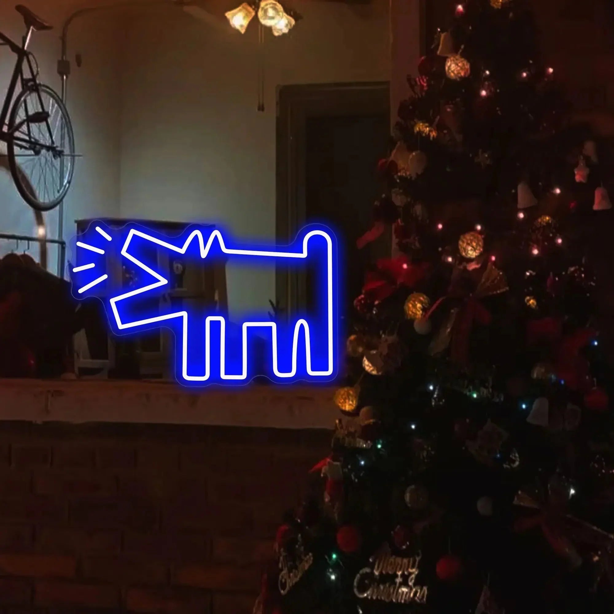 UrbanPaws – Graffiti Hund LED Neon Skylt för Djärv &amp; Trendig Dekor