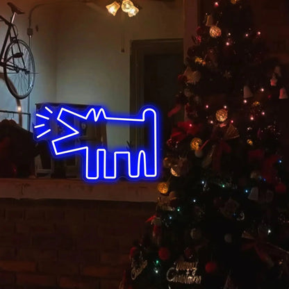 UrbanPaws – Graffiti Hund LED Neon Skylt för Djärv &amp; Trendig Dekor