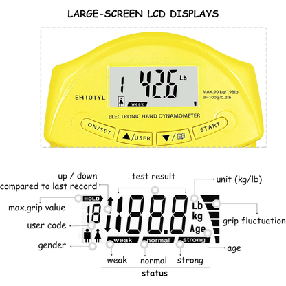 HANDPOWER PRO – Digital handdynamometer för exakt mätning av greppstyrka upp till 90kg
