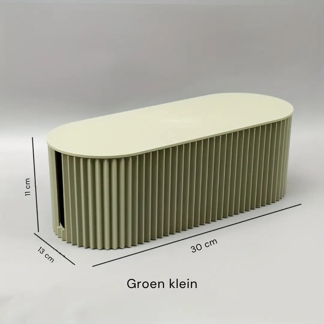 Carvallo Kabelbox Skrivbord Organizer | Kabelhantering & Förvaring | Vit | 30x11x13 cm