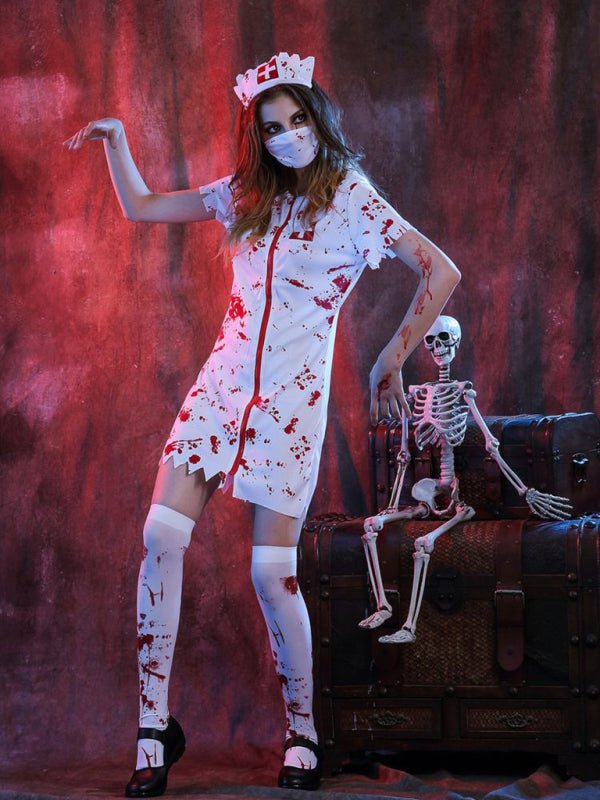 Kvinnors Halloween-kostym | Blodig sjuksköterska