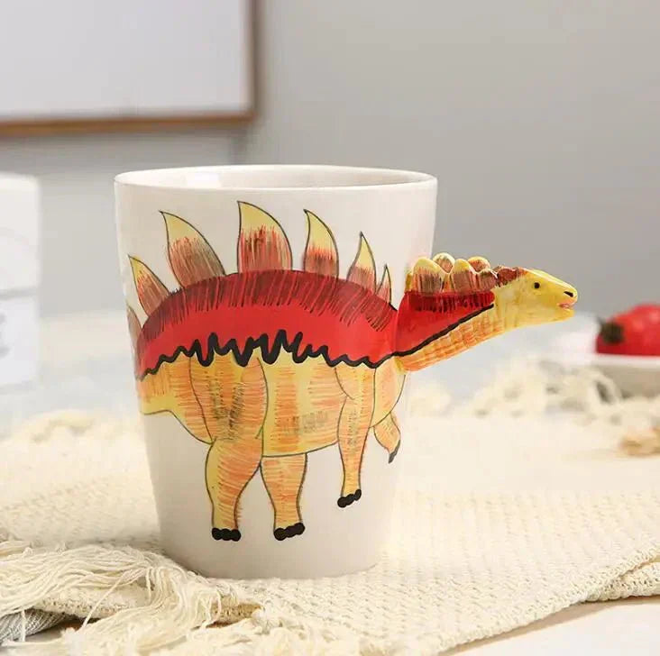 Carvallo – Handmålad Keramisk Dinosaurie Mugge för Kaffe och Te