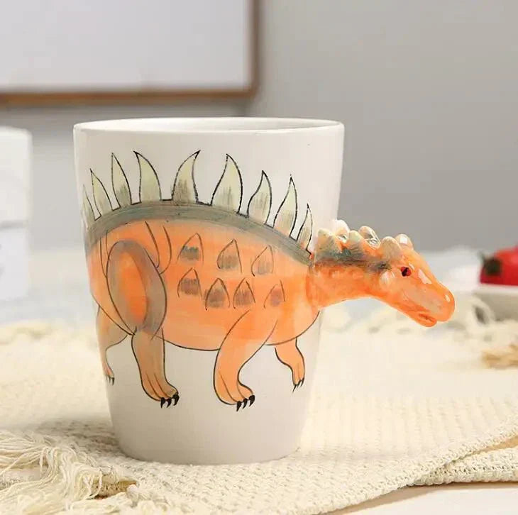 Carvallo – Handmålad Keramisk Dinosaurie Mugge för Kaffe och Te