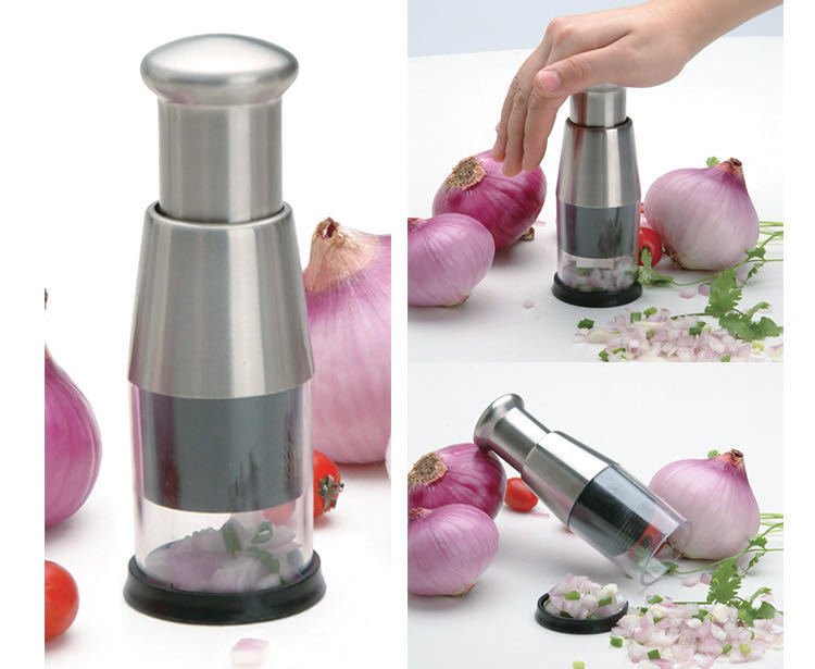 Royallure Premium Handheld Garlic Chopper - Effektiv rostfri press för snabb och säker tärning