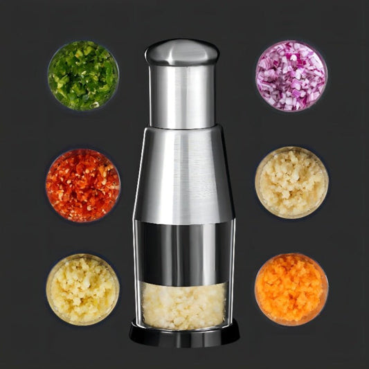 Royallure Premium Handheld Garlic Chopper - Effektiv rostfri press för snabb och säker tärning