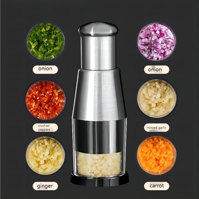 Royallure Premium Handheld Garlic Chopper - Effektiv rostfri press för snabb och säker tärning