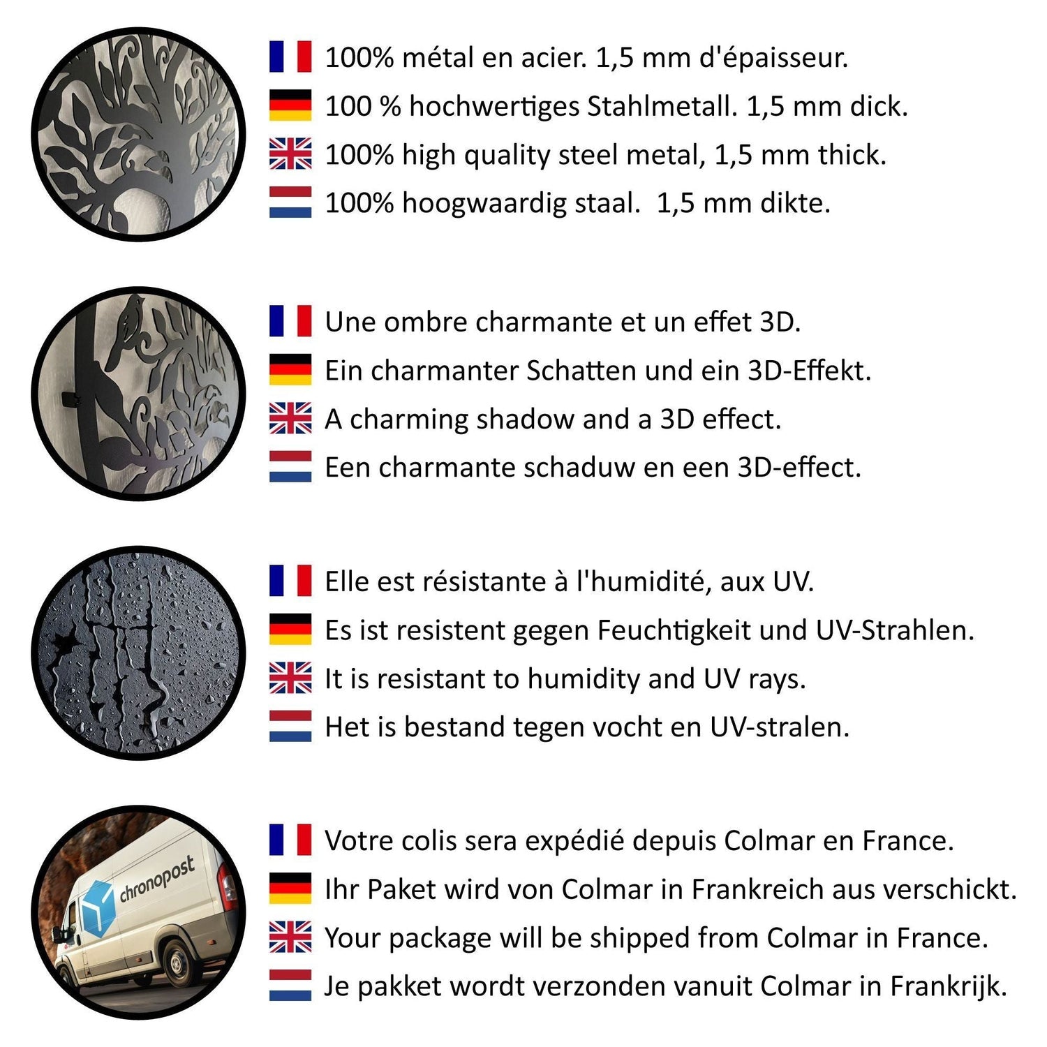 SmokeWhirl Dekor - Minimalistisk Curling Rök Metall Väggdekoration