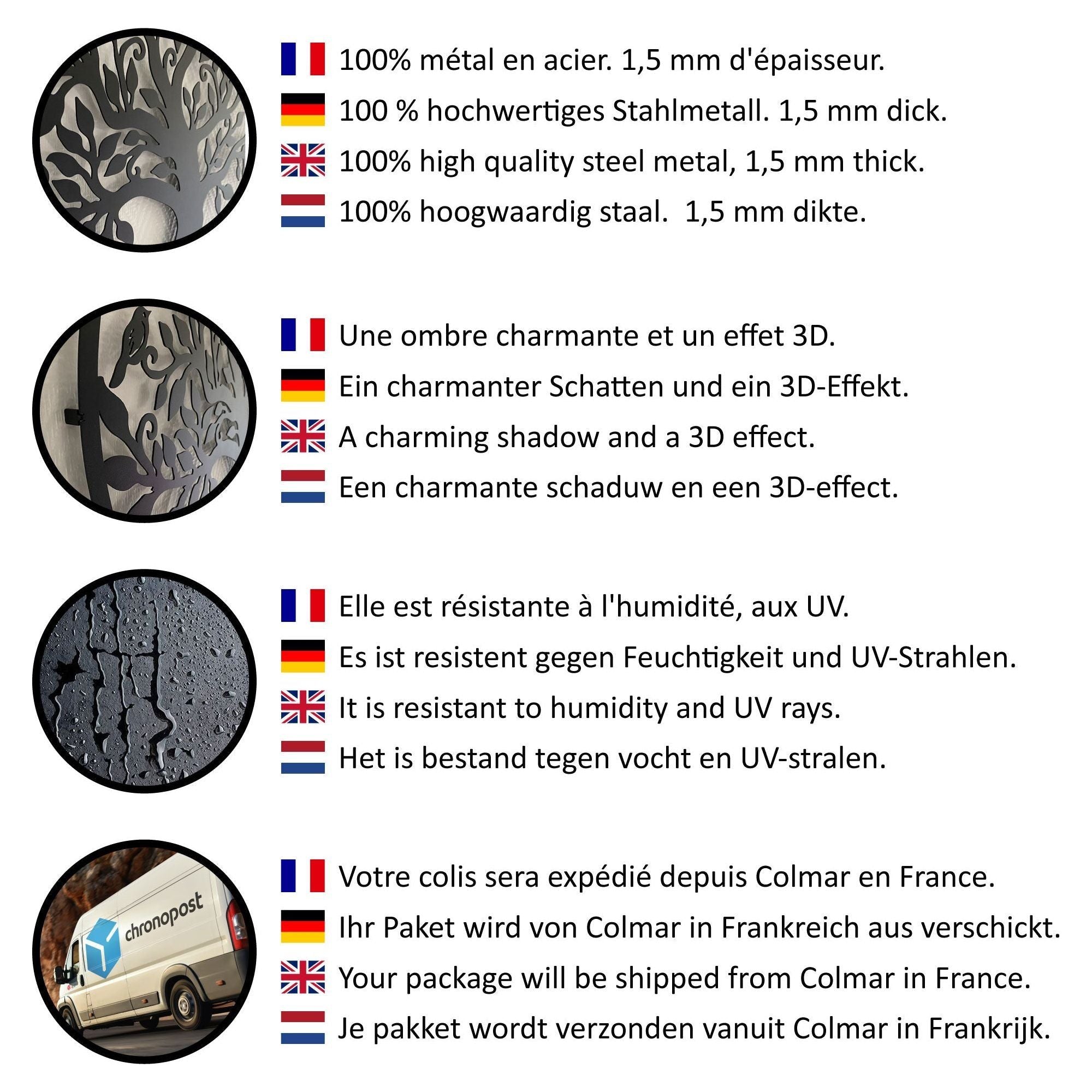 SmokeWhirl Dekor - Minimalistisk Curling Rök Metall Väggdekoration