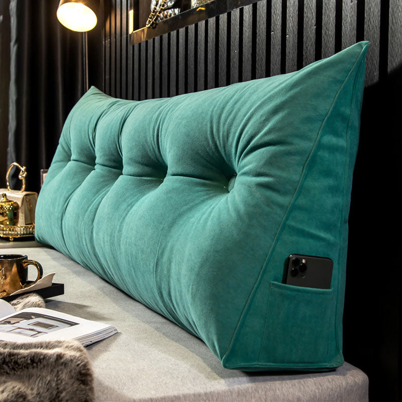 RoyaleGlow Lyxig Wedge Kudde - Ergonomiskt Stöd för Säng & Soffa