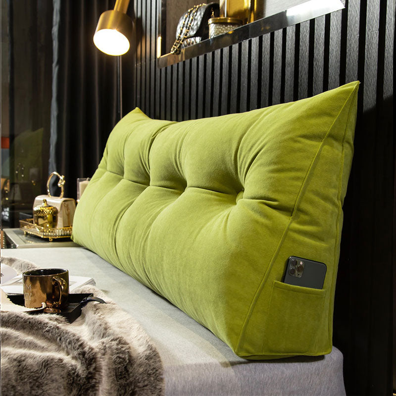 RoyaleGlow Lyxig Wedge Kudde - Ergonomiskt Stöd för Säng & Soffa