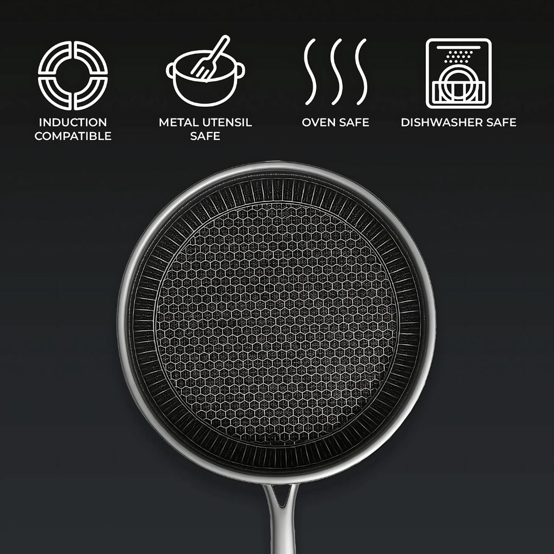 PANFORGE – rostfritt stål non-stick panna med Hexa-yta