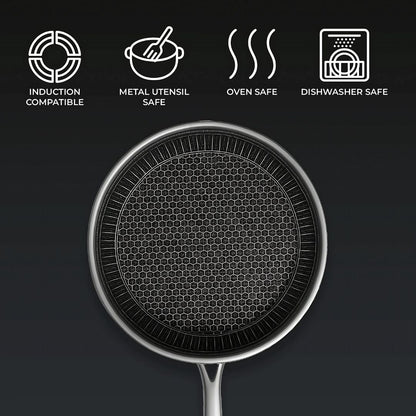 PANFORGE – rostfritt stål non-stick panna med Hexa-yta