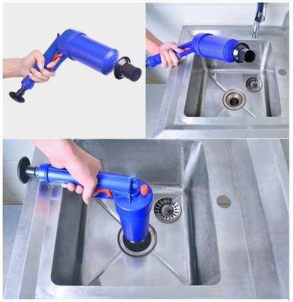 Högtrycksluftavloppsrengörare - kemikaliefri diskbänks- och toalettstädmaskin med 4 sugmunstycken