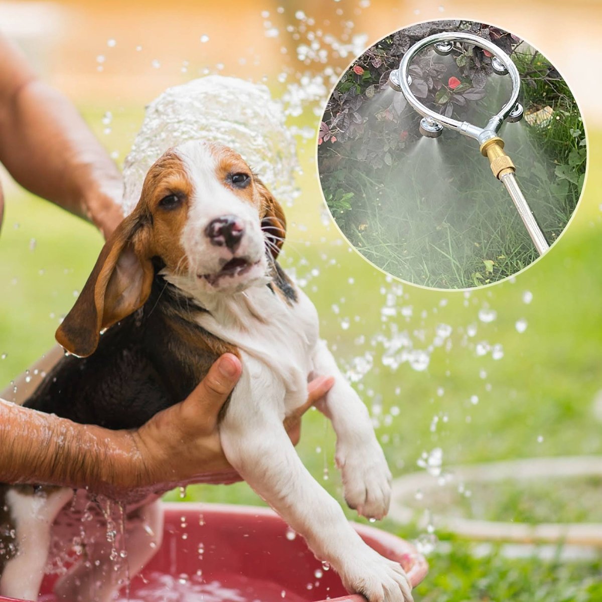 Högtrycks-injektor-sprayar - rostfritt stål trädgårdsredskap med flera munstycken för effektiv växtbevattning och gödseltillförsel