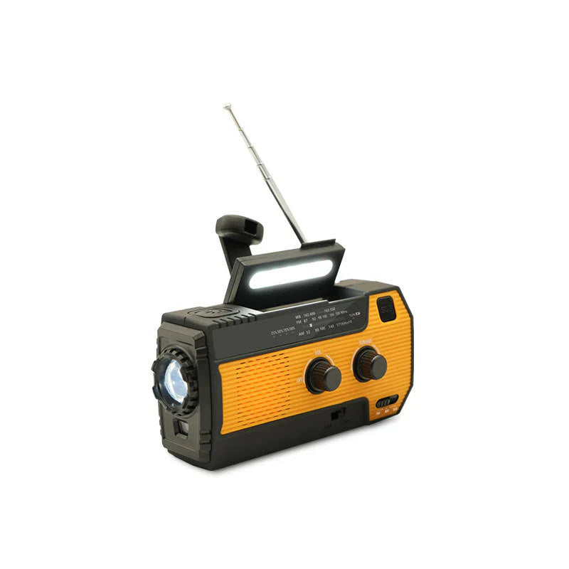 Bärbar nödradio med solenergi – 5 strömkällor för maximal pålitlighet