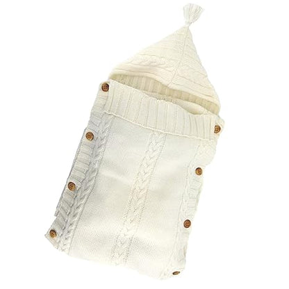 Hugnest Baby Wrap - Beige Nyfödd filt - Mjuk sovsäck för värme och komfort