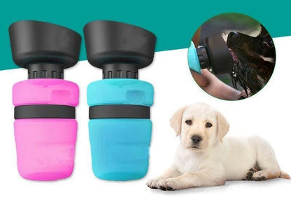 HYDRATEPAWS FLASKA – Fällbar, läckagesäker hundvattentillbehör med skål