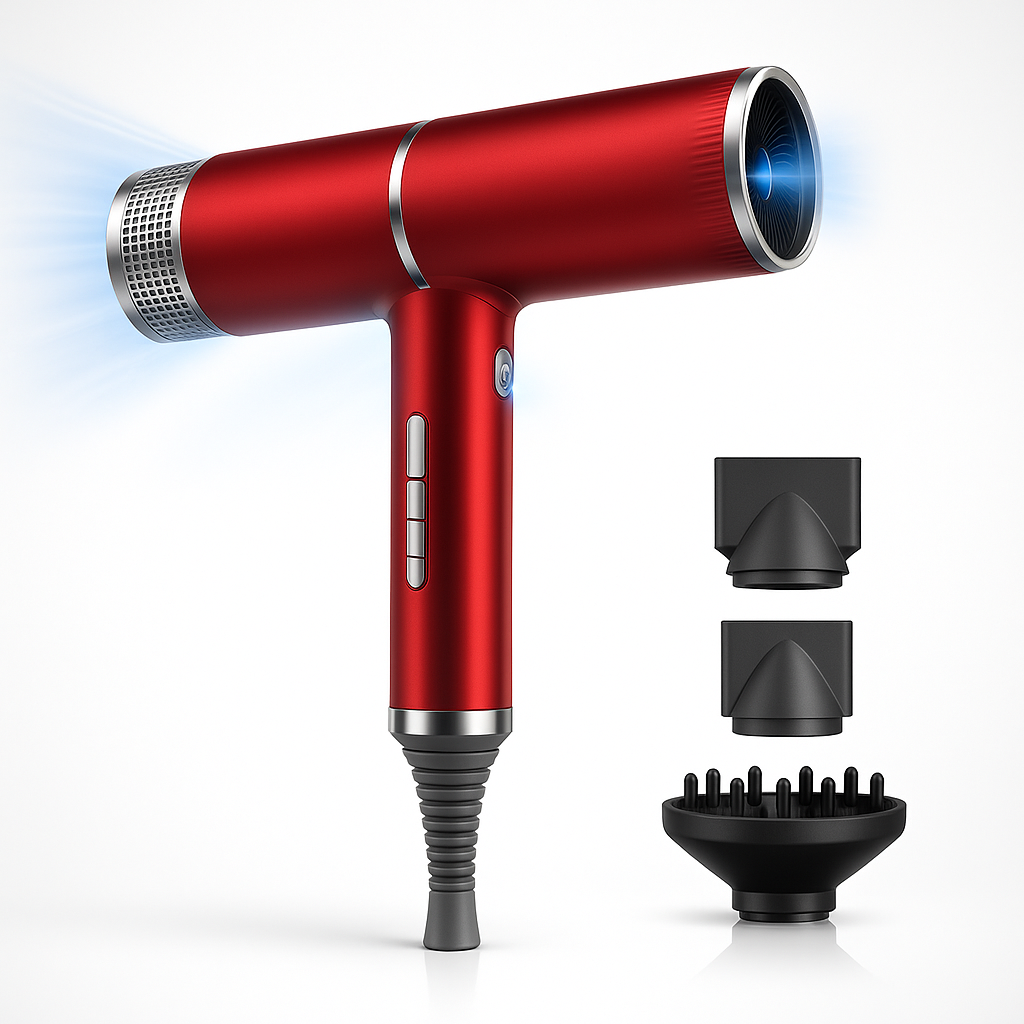 Hårfön med diffusor och jonisk teknologi