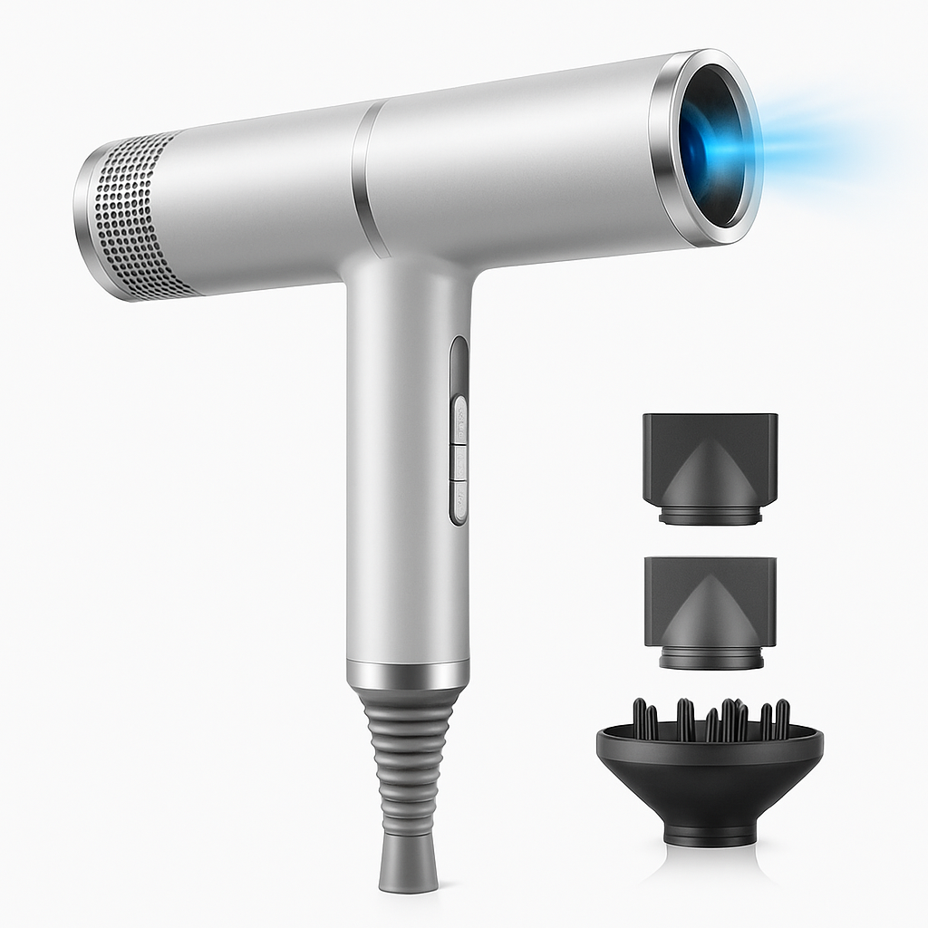 Hårfön med diffusor och jonisk teknologi