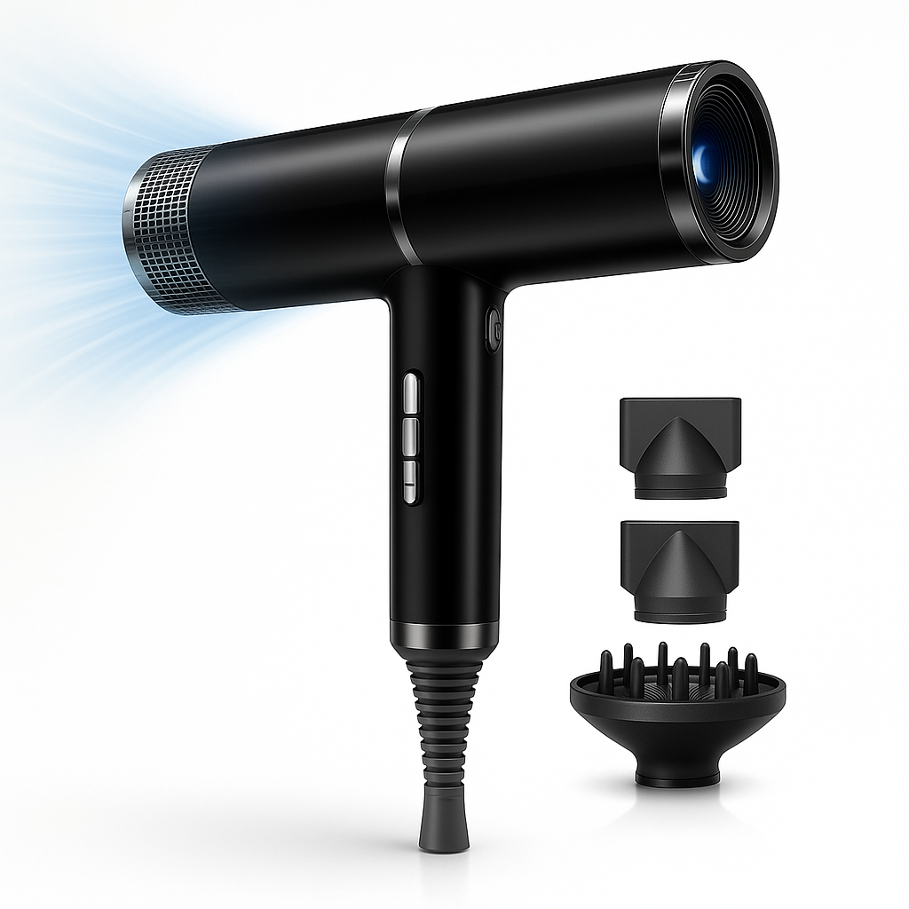 Hårfön med diffusor och jonisk teknologi