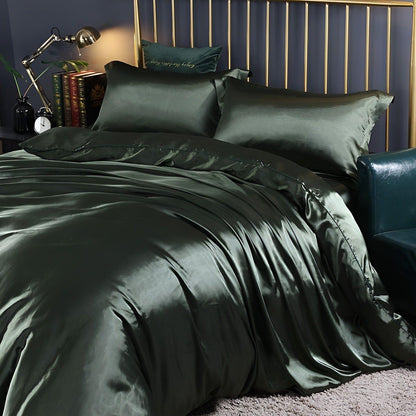 RoyalSilk Sängkläder - Lyxigt Satin Duvet Set (1 Påslakan + 1 Duvetörngott + 2 Örngott)