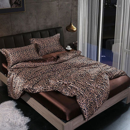 Elegant Comfort Set (4 delar) satin/bomull sängkläder - 2x örngott - lakan