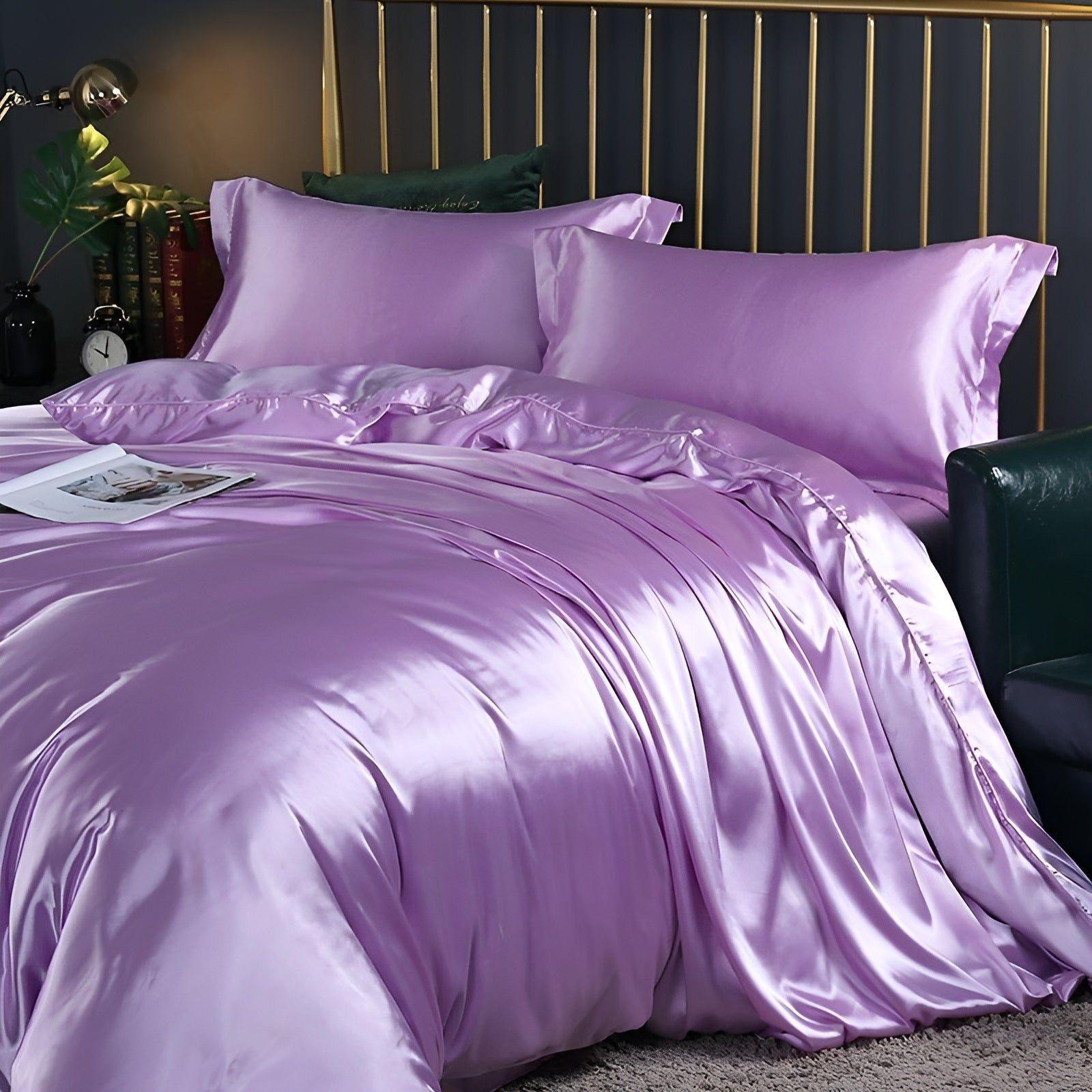 RoyalSilk Sängkläder - Lyxigt Satin Duvet Set (1 Påslakan + 1 Duvetörngott + 2 Örngott)