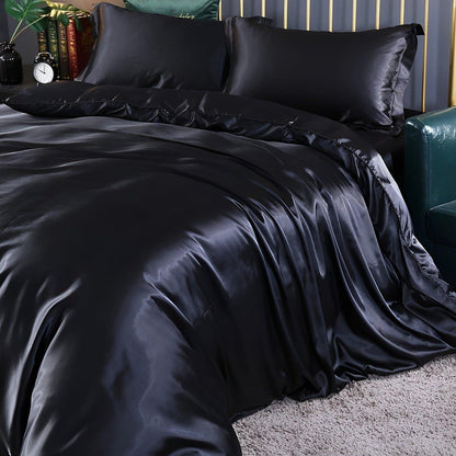 RoyalSilk Sängkläder - Lyxigt Satin Duvet Set (1 Påslakan + 1 Duvetörngott + 2 Örngott)