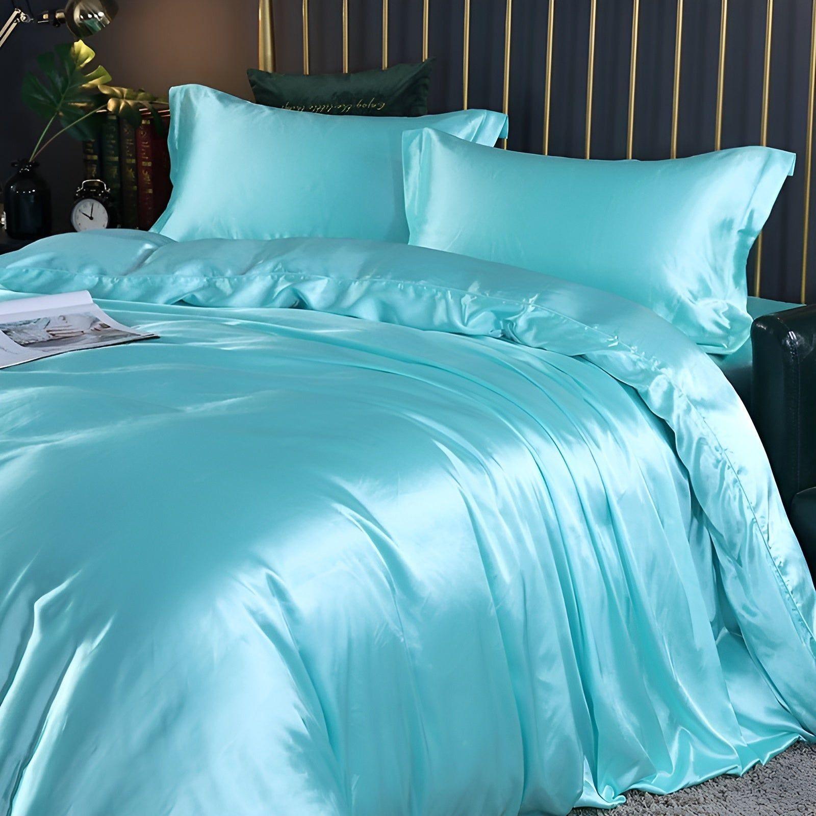 RoyalSilk Sängkläder - Lyxigt Satin Duvet Set (1 Påslakan + 1 Duvetörngott + 2 Örngott)
