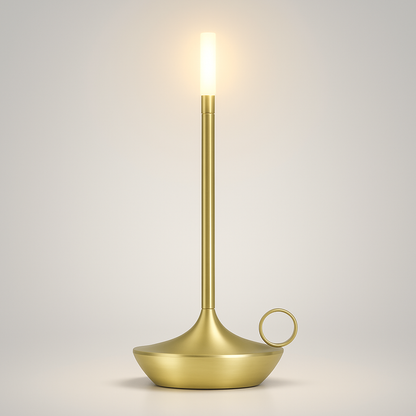 Bordslampa Med Brassy Finish LED Uppladdningsbar Lampa