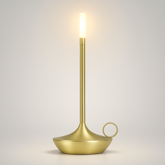 Bordslampa Med Brassy Finish LED Uppladdningsbar Lampa