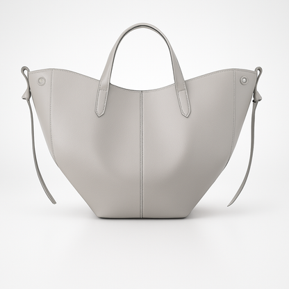 Läder Tote Bag i klassisk minimalistisk stil