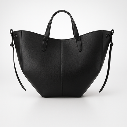 Läder Tote Bag i klassisk minimalistisk stil