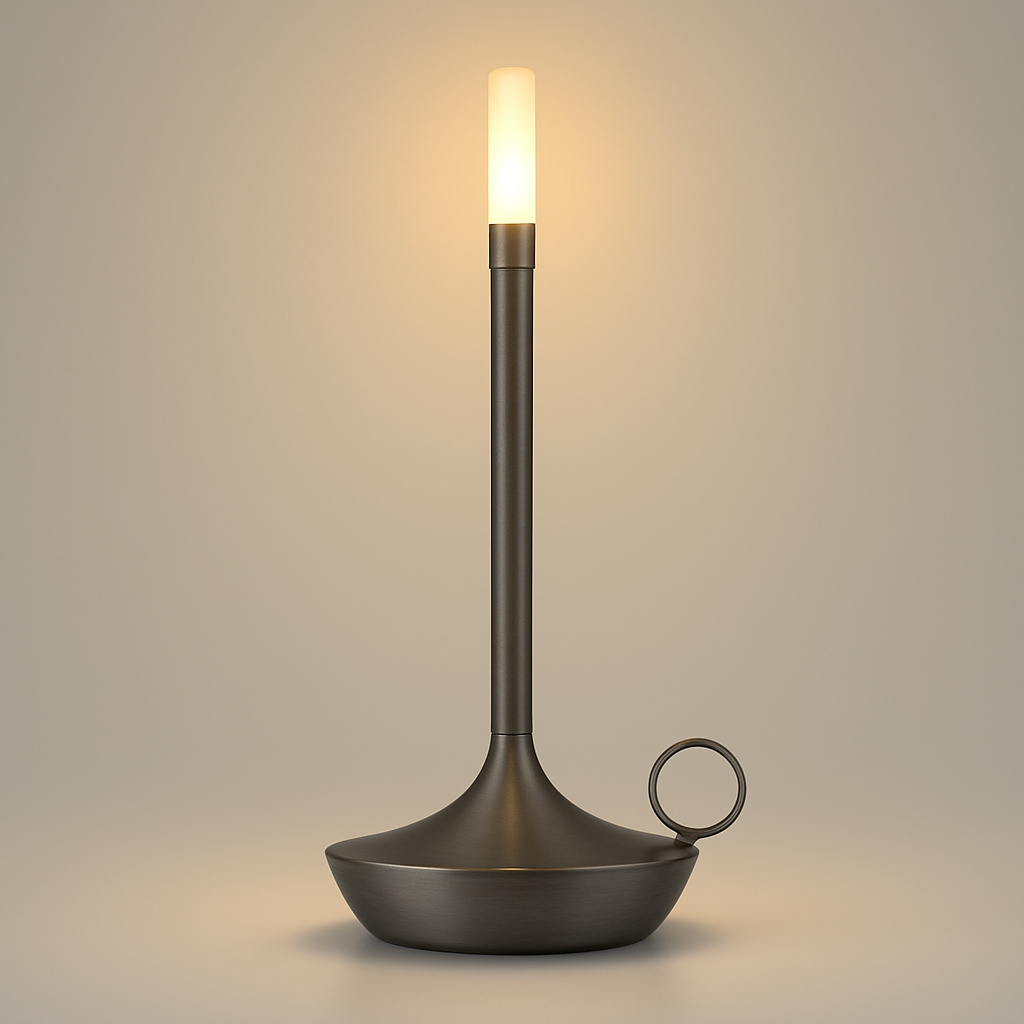 Bordslampa Med Brassy Finish LED Uppladdningsbar Lampa