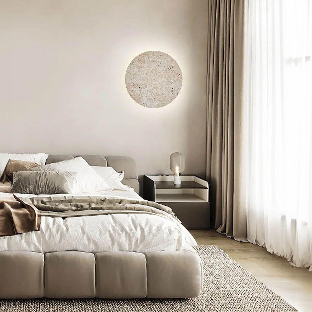 Stein LED Vägglampa – Dekorativ belysning med stonutseende för vardagsrum och hall