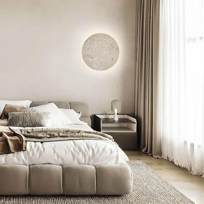 Stein LED Vägglampa – Dekorativ belysning med stonutseende för vardagsrum och hall