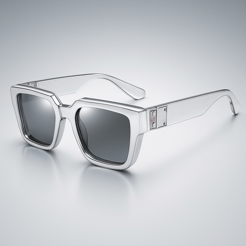 Svarta Fyrkantiga UV-skyddande Solglasögon