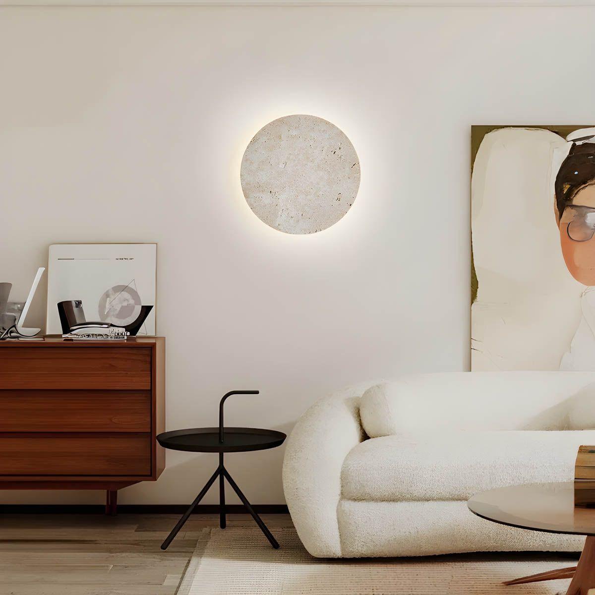 Stein LED Vägglampa – Dekorativ belysning med stonutseende för vardagsrum och hall