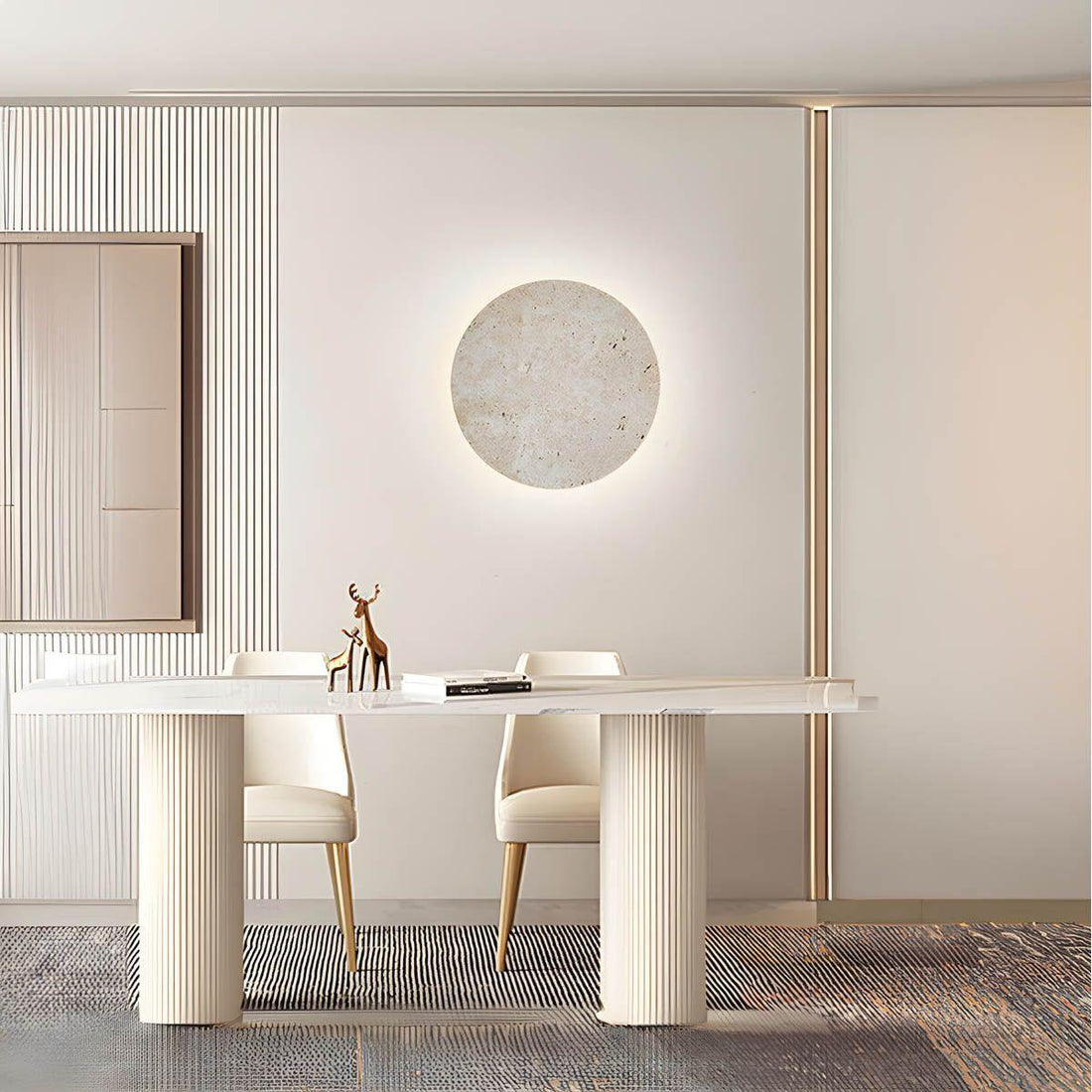 Stein LED Vägglampa – Dekorativ belysning med stonutseende för vardagsrum och hall